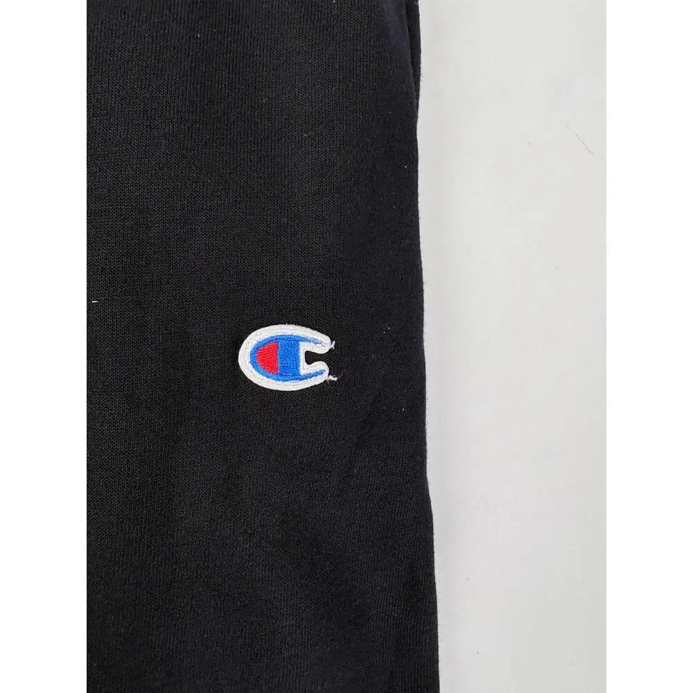 Champion Graphic Sweatpants 2XL Black Logo Leg Joggers Athletic Streetwear Pants